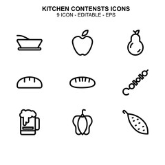 kitchen contents icon or logo isolated sign symbol vector illustration - Collection of high quality black style vector icons 
