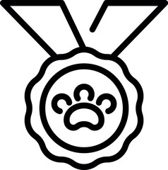 Poster - Pet medal icon outline vector. Dog vaccine. Puppy health