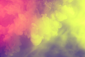Wall Mural - Abstract, colorful, multicolored smoke spreading in neon light. Design for gadgets wallpapers, background and advertisement. Smoke texture. Modern design. Creative art