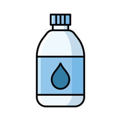 Wall Mural - water bottle icon vector design template in white background