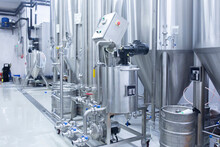 Beer Brewery On The Factory, Alcohole Production Equipment