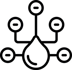 Aufkleber - water drop component icon outline vector. drink bottle. clean cooler