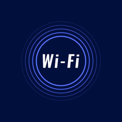 Aufkleber - wifi signal logo. free wi-fi access point for laptop, computer, phone. vector illustration
