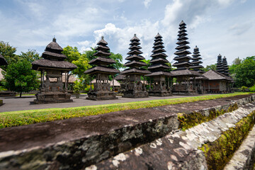 views of taman ayun temple in bali, indonesia