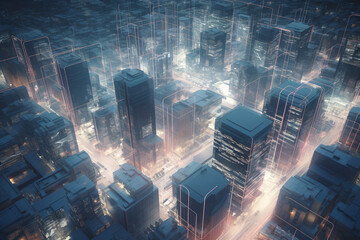 Poster - Smart city conceptual design. Generative AI