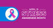Stress Awareness Month background for banner design template celebrate in april.