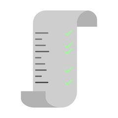 Poster - Shopping receipt vector icon. Shop receipt list of goods vector. Approval of store receipt. Shop check with ticks.