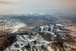 Berglandschaft aus dem Flugzeug aufgenommen 