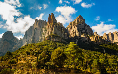 Sticker - Mountain of Montserrat, Catalonia Spain.