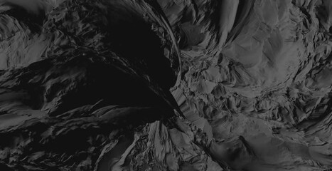 Wall Mural - Black wavy background. Animation. Slow
