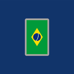 Canvas Print - Illustration of brazil flag Template