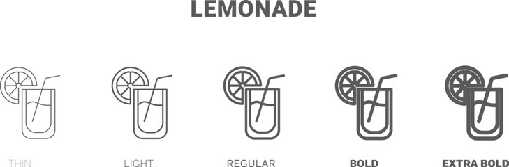 Wall Mural - lemonade icon. Thin, regular, bold and more style lemonade icon from travel and trip collection. Editable lemonade symbol can be used web and mobile