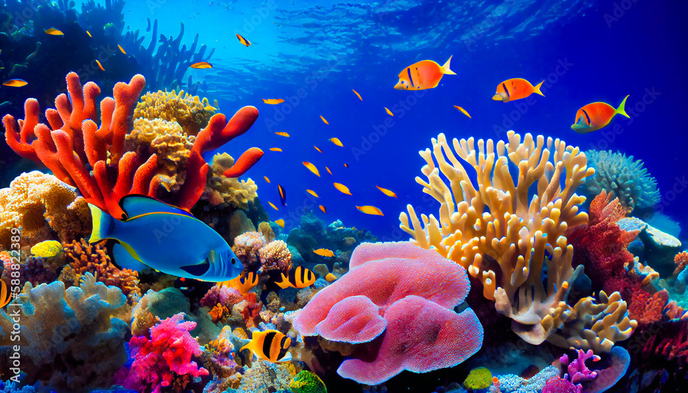 A Vibrant Underwater World of Colorful Tropical Fishes. A Look into the ...