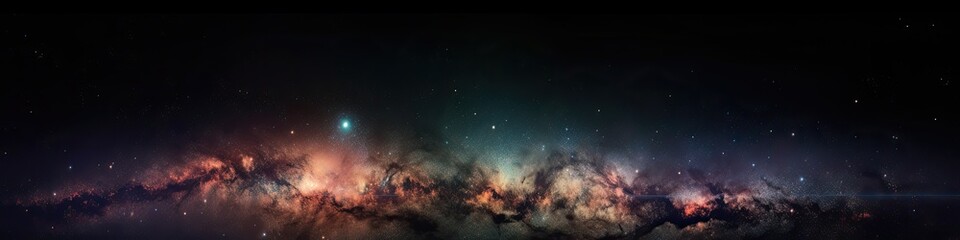 Illustration of space, milky way and stars. Generative AI
