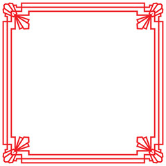 Wall Mural - red border stock vector eps 10. chinese border design vector_3