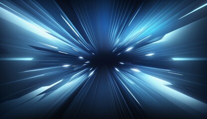 Blue abstract motion light background. Generative Ai