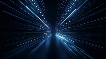 blue abstract motion light background. generative ai