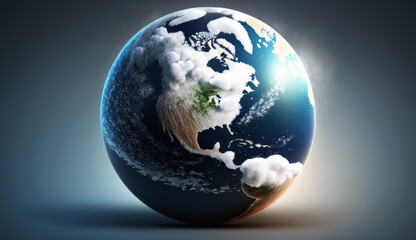 Aufkleber - Ultra Realistic Earth from Space Dolly Zoom. Generative ai