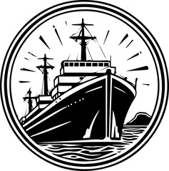 Wall Mural - ship logo