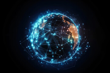 Wall Mural - Global network Concept, generative ai 