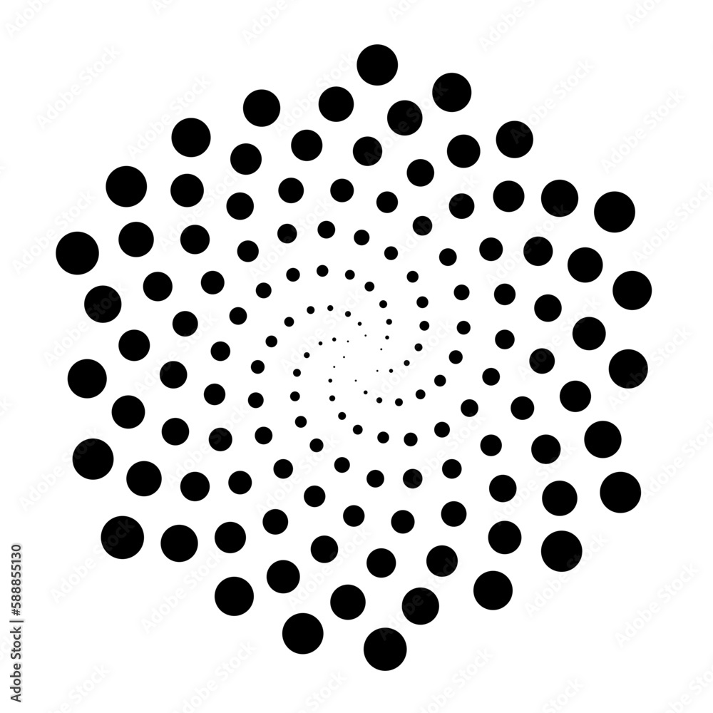 Patterns Like Phyllotaxis Math Dotted Fibonacci phyllotaxis spiral patterns in vector. Mathematical ...