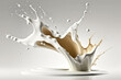 © Uliana - Splash milk on white background, Generative AI