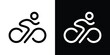 infinity and bicycle logo simple icon vector illustration 2