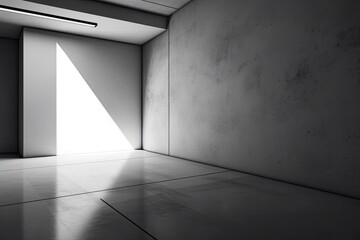 Poster - Corner of an abstract, white and black texture background. Generative AI