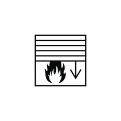 Poster - Fire damper sign icon. Graphical symbol modern, simple, vector, icon for website design, mobile app, ui. Vector Illustration