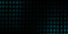 Flowing Dot Particles Wave Pattern Blue And Green Gradient Light Isolated On Black Background. Vector In Concept Of AI Technology, Science, Music.