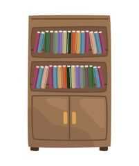 Wall Mural - books library wooden furniture