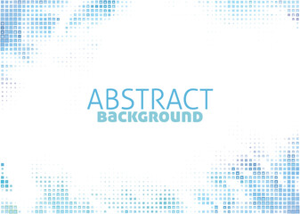 Leinwandbilder - Abstract mosaic background with small light blue squares. Dotted pattern