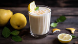 Fototapeta Do pokoju - A Lemon Smoothie in a Rustic Setting