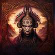 tribal ethno world album cover design, generative ai