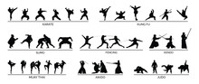 Martial Arts Silhouette Bundle For Any Design Purpose