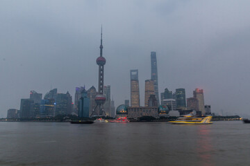 Wall Mural - Skyline of Pudong in Shanghai, China