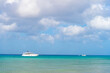 photo of seascape at summer with touristic boats and yachts. seascape at summer.