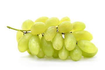 Wall Mural - Green grape isolated on white background.