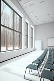 Fototapeta Dmuchawce - High school classroom interior.  Generative Ai
