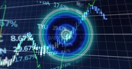 Poster - Animation of financial data processing and scope scanning over grid