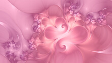 Abstract Pink Fractal Art Background Suited To Concepts Such As Romance, Love And Femininity.