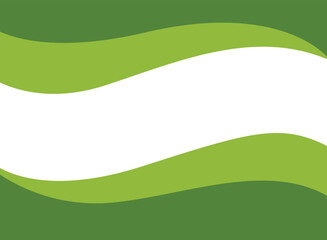 Wall Mural - Abstract green wave and space to put text vector illustration design green background color geometric creative for business banner, brochure , poster, flyer, card, cover