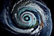 Hurricane Matthew from space. Generative AI