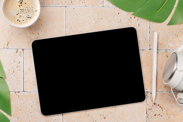 Wall Mural - Tablet with blank screen