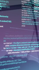 Poster - Animation of data processing over diverse business people using laptops