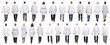 © ASDF - group of doctors in motion isolated on white