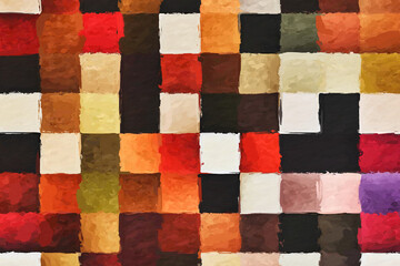 Wall Mural - colorful abstract mosaic with a rough texture background. colored square pattern background. picture