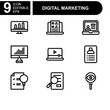 © mochammad - digital marketing icon or logo isolated sign symbol vector illustration - Collection of high quality black style vector icons