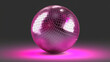 © TheGoldTiger - Pink glitter discoball sparkle lighting, disco party in pink color, generative ai