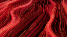 Abstract Neon Lines Background With Red, Orange And White Streaks. 3D Render.